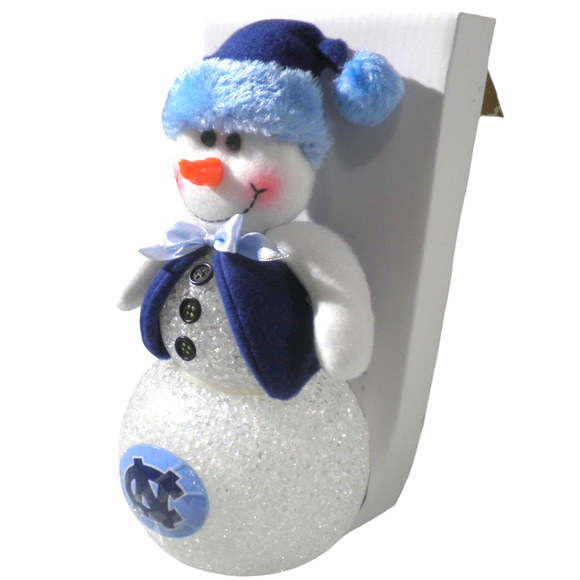 NCAA ACC North Carolina Tar Heels 10" Light-up Tabletop Snowman Tabletop Decor - Picture 4 of 7